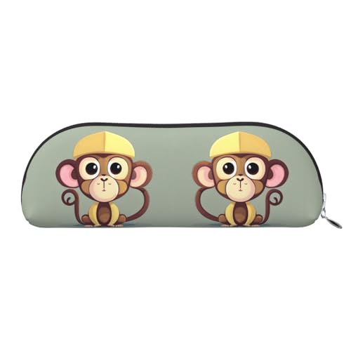 EdWal niedlichen Affe Druck Make-up Tasche Federmäppchen, Bleistiftkasten, stilvolle Federmäppchen für Frauen, Reise-Make-up Tasche, Silber, En storlek, Kulturbeutel von EdWal