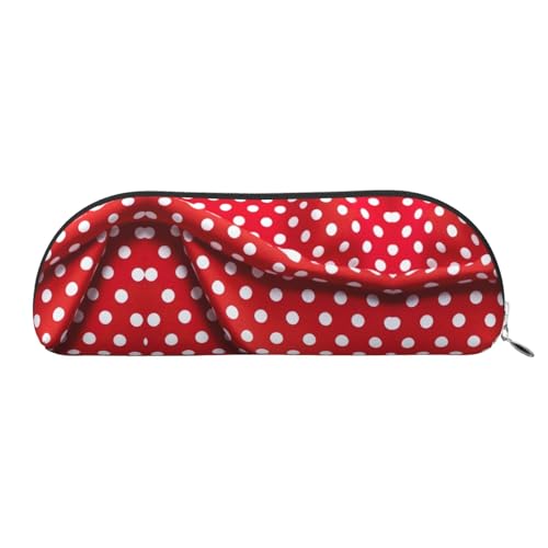 EdWal rot weiß Polkapricky Print Make-up Tasche Federmäppchen, Federmäppchen, stilvolle Federmäppchen für Frauen, Reise-Make-up-Tasche, Silber, En storlek, Kulturbeutel von EdWal