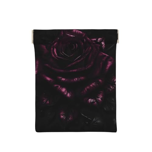 Geldbörse für Herren, Motiv: fliegende Fledermäuse, Leder, Münzgeldbörse für Damen, Mini-Geldbörse, Gothic Rose, Einheitsgröße, Münztasche von EdWal