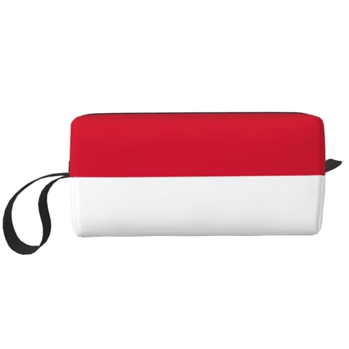 Kulturbeutel für Damen, Motiv: Flagge von Monaco, Reisegröße, niedlicher Reise-Kulturbeutel, Make-up-Tasche, Organizer-Tasche, weiß, Einheitsgröße Kulturbeutel für Damen, Motiv: Flagge von Monaco, Reisegröße, niedlicher Reise-Kulturbeutel, Make-up-Tasche, Organizer-Tasche, weiß, Einheitsgröße von EdWal