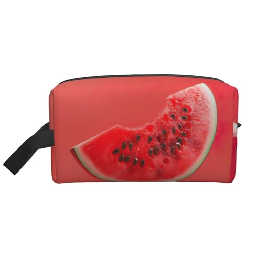 Kulturbeutel für Herren, Kosmetiktasche, geräumige Kapazität, Reise-Kulturbeutel für Damen, Rot, weiß, Einheitsgröße von EdWal