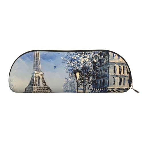 Romantische Paris Eiffelturm Druck Make-up Tasche Bleistift Federmäppchen, Bleistift Box, Stilvolle Bleistift Beutel für Frauen, Reise Kosmetiktasche, golden, One size, Kulturbeutel von EdWal