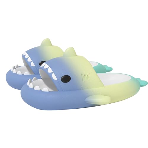 Edahinfsig Hai Hausschuhe Damen Herren, Original Hai Slippers, rutschfeste Cloud Shark Slides Badelatschen, Sommer Shark Slippers für Zuhause Bade Schwimmbad Strand von Edahinfsig