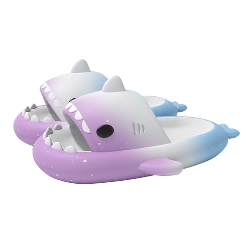 Edahinfsig Hai Hausschuhe Damen Herren, Original Hai Slippers, rutschfeste Cloud Shark Slides Badelatschen, Sommer Shark Slippers für Zuhause Bade Schwimmbad Strand von Edahinfsig