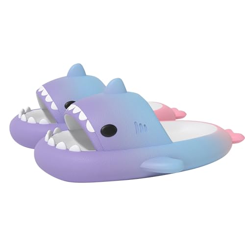 Edahinfsig Hai Hausschuhe Damen Herren, Original Hai Slippers, rutschfeste Cloud Shark Slides Badelatschen, Sommer Shark Slippers für Zuhause Bade Schwimmbad Strand von Edahinfsig