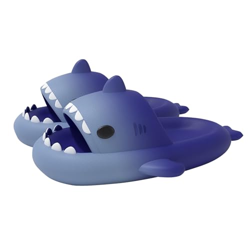 Edahinfsig Shark Slippers Herren, Weich und Bequem Hai Hausschuhe Jungen, Sommer Cloud Shark Slides für Zuhause, rutschfeste Schwimmbad Strand Haifisch von Edahinfsig