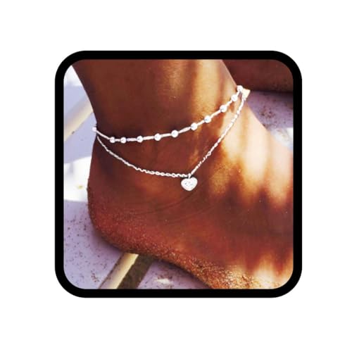 Edary fußkettchen für damen Silber muschelkette fußkette armband strass perlen fußkettchen für Frauen Edary fußkettchen für damen Silber muschelkette fußkette armband strass perlen fußkettchen für Frauen von Edary