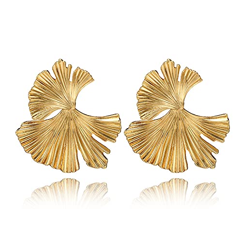 Edary Gold Bohemian Leaf Ohrringe Persönlichkeit Ohrstecker Schmuck Accessoires für Frauen und Mädchen von Edary