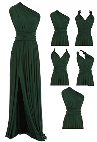 Edaydress Ein Kleid in voller Länge mit über 100 Stilen, vielseitig einsetzbar, mit Infinity-Schlitz, Brautjungfernkleider, Hw46 Ever Green, Einheitsgröße von Edaydress