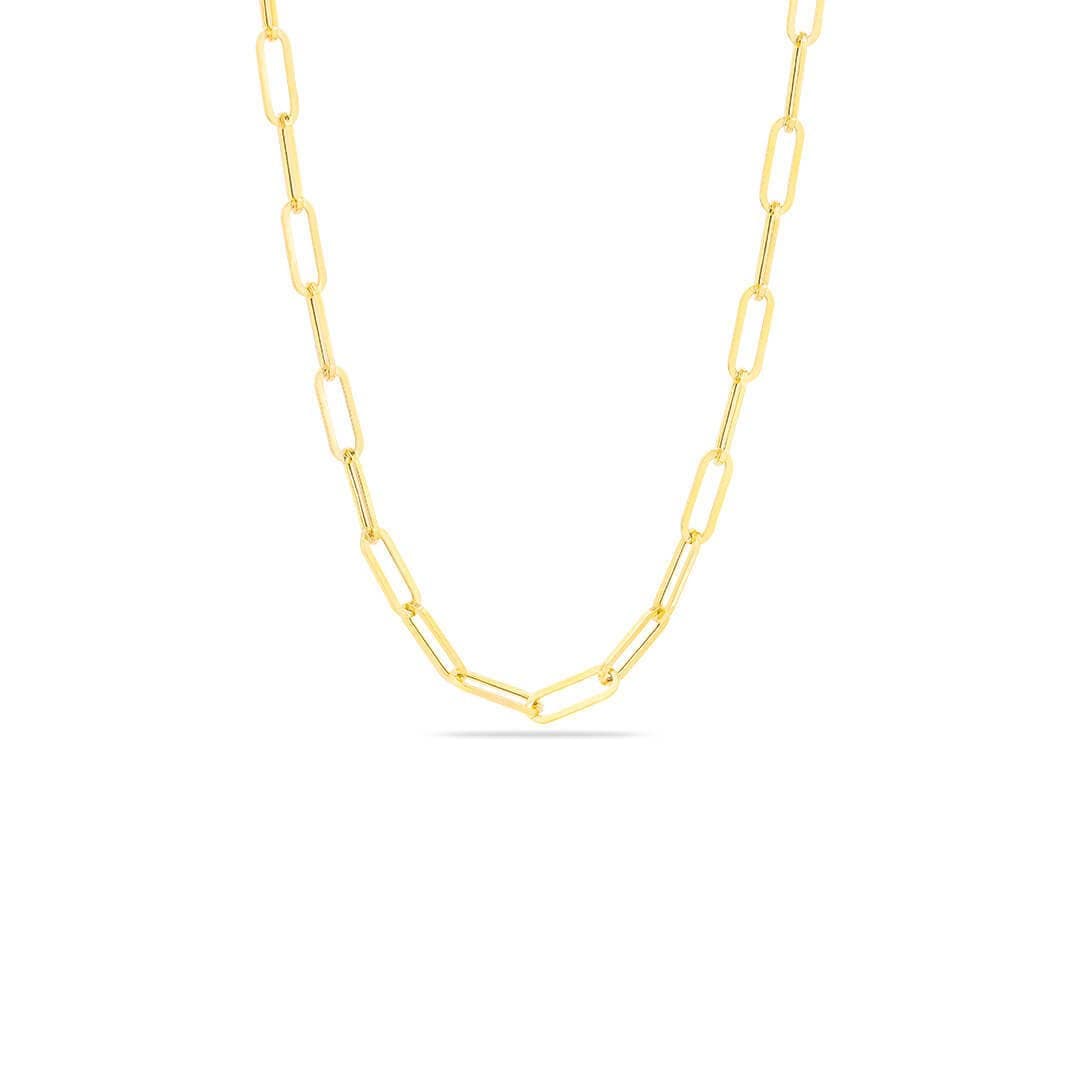 5, 2 Mm Gold Büroklammer Gliederkette 14K Kette Halskette, Layering Lange von EddaJewelryDesign