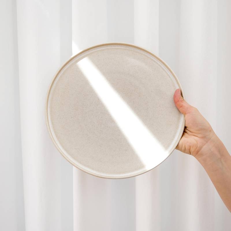 Teller Eelina Groß - Cappuccino Beige Von Edda Stoneware | 28, 5 X 2, 0 cm von EddaStoneware