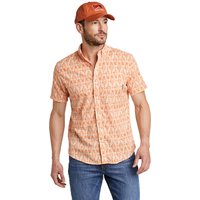 Eddie Bauer ® Baja Hemd - Kurzarm - bedruckt Herren Orange Gr. L von Eddie Bauer