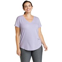 Eddie Bauer ® Boundless T-Shirt mit V-Ausschnitt Damen Violett Gr. XL von Eddie Bauer