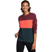 Eddie Bauer ® Cozy Camp Sweatshirt - Colorblock Damen Rot Gr. XS von Eddie Bauer