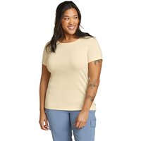 Eddie Bauer ® Favorite Shirt - Kurzarm mit Rundhalsausschnitt Damen Gelb Gr. S von Eddie Bauer