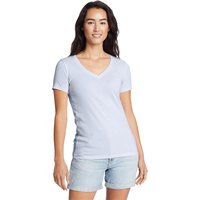 Eddie Bauer ® Favorite Shirt - Kurzarm mit V-Ausschnitt Damen Blau Gr. L von Eddie Bauer