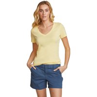 Eddie Bauer ® Favorite Shirt - Kurzarm mit V-Ausschnitt Damen Gelb Gr. XXL von Eddie Bauer