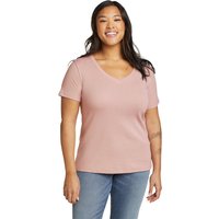 Eddie Bauer ® Favorite Shirt - Kurzarm mit V-Ausschnitt Damen Rosa Gr. M von Eddie Bauer