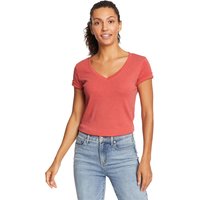 Eddie Bauer ® Favorite Shirt - Kurzarm mit V-Ausschnitt Damen Rot Gr. XS von Eddie Bauer