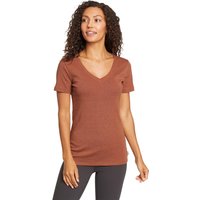 Eddie Bauer ® Favorite Shirt - Kurzarm mit V-Ausschnitt Damen Rot Gr. XS von Eddie Bauer