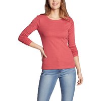 Eddie Bauer ® Favorite Shirt - Langarm mit Rundhalsausschnitt - uni Damen Rosa Gr. L von Eddie Bauer