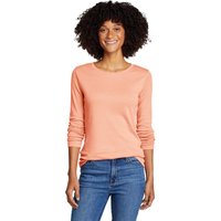 Eddie Bauer ® Favorite Shirt - Langarm mit Rundhalsausschnitt - uni Damen Orange Gr. L von Eddie Bauer