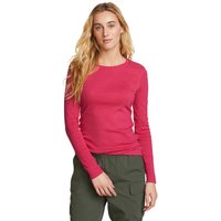 Eddie Bauer ® Favorite Shirt - Langarm mit Rundhalsausschnitt - uni Damen Rot Gr. L von Eddie Bauer