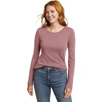 Eddie Bauer ® Favorite Shirt - Langarm mit Rundhalsausschnitt - uni Damen Violett Gr. XS von Eddie Bauer