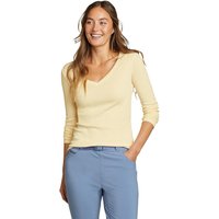 Eddie Bauer ® Favorite Shirt - Langarm mit V-Ausschnitt Damen Gelb Gr. XXL von Eddie Bauer