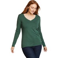 Eddie Bauer ® Favorite Shirt - Langarm mit V-Ausschnitt Damen Grün Gr. L von Eddie Bauer