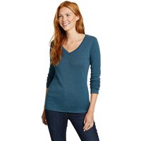 Eddie Bauer ® Favorite Shirt - Langarm mit V-Ausschnitt Damen Grün Gr. XS von Eddie Bauer