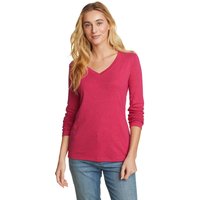 Eddie Bauer ® Favorite Shirt - Langarm mit V-Ausschnitt Damen Rot Gr. L von Eddie Bauer