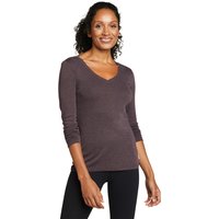 Eddie Bauer ® Favorite Shirt - Langarm mit V-Ausschnitt Damen Violett Gr. XS von Eddie Bauer