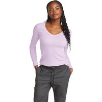 Eddie Bauer ® Favorite Shirt - Langarm mit V-Ausschnitt Damen Violett Gr. XS von Eddie Bauer