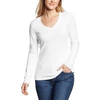 Eddie Bauer ® Favorite Shirt - Langarm mit V-Ausschnitt Damen Weiß Gr. XL von Eddie Bauer