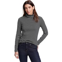 Eddie Bauer ® Favorite Shirt mit Rollkragen – gestreift Damen Schwarz Gr. XS von Eddie Bauer