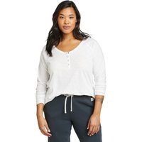 Eddie Bauer ® Gatecheck Henley - Langarm Damen Weiß Gr. L von Eddie Bauer