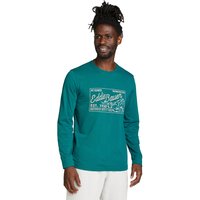 Eddie Bauer ® Graphic Langarmshirt Retro Logo Herren Grün Gr. L von Eddie Bauer