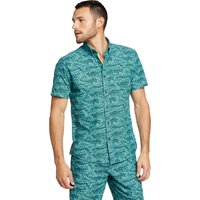 Eddie Bauer ® Grifton Hemd - Kurzarm - Bedruckt Herren Blau Gr. L von Eddie Bauer