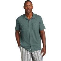 Eddie Bauer ® Hemp Hemd - Kurzarm Herren Grün Gr. L von Eddie Bauer