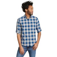 Eddie Bauer ® Pack it - Seersucker Hemd - langarm Herren Blau Gr. L von Eddie Bauer