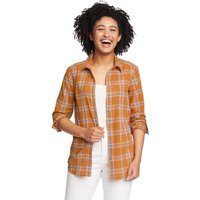 Eddie Bauer ® Packbare Bluse Langarm - Boyfriend Fit Damen Gelb Gr. XS von Eddie Bauer