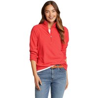 Eddie Bauer ® Quest Fleecepullover mit 1/4-Reissverschluss - bedruckt Damen Rot Gr. S von Eddie Bauer