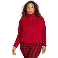 Eddie Bauer ® Quest Plüschpullover 2.0 mit 1/4-Reissverschluss - uni Damen Rot Gr. S von Eddie Bauer