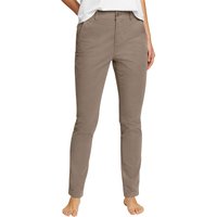 Eddie Bauer ® Voyager Chino - Slim Leg - High Rise - Slightly Cury Damen Braun Gr. 14 von Eddie Bauer