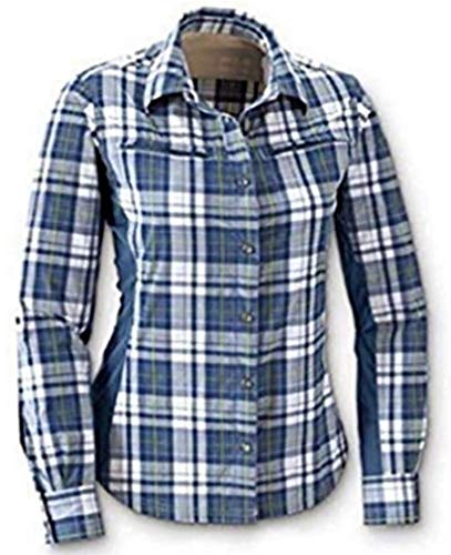 Eddie Bauer Bluse Langarmbluse Navy Blau Kariert Gr. XL von Eddie Bauer