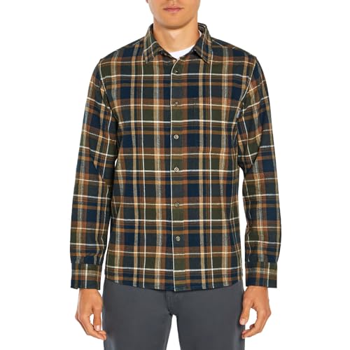 Eddie Bauer Bristol Flanellhemd für Herren, kariert, langärmelig, weich, 100 % Baumwolle, Knopfleiste, normale Passform, Freizeithemden für Herren, Rosin Loden Plaid, Größe XXL, Rosin Loden Plaid von Eddie Bauer