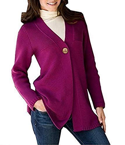 Eddie Bauer Cardigan Strickjacke Damen Beerenrot Gr. S von Eddie Bauer