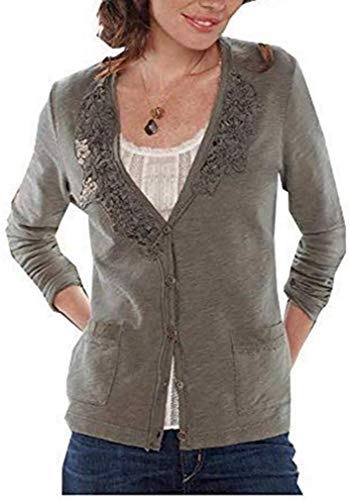 Eddie Bauer Cardigan Strickjacke Damen Taupe Gr. S von Eddie Bauer