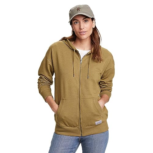 Eddie Bauer Cozy Camp Damen Kapuzenpullover mit durchgehendem Reißverschluss, Dk Tan, M von Eddie Bauer